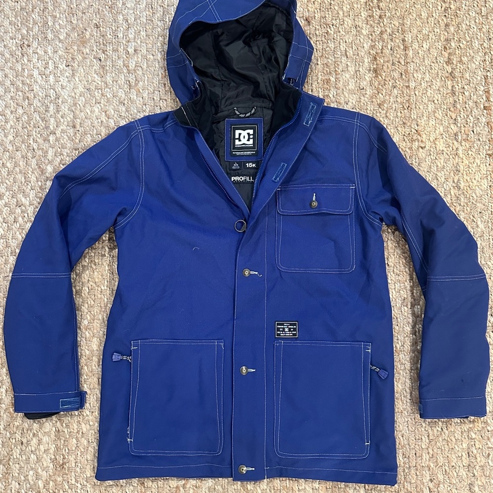 DC Men's Blue Hooded snowboard Jacket